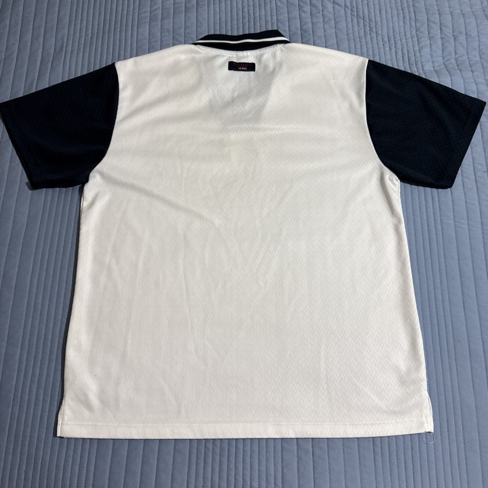 Vintage Tommy Hilfiger Jeans Polo Shirt Mens Size XL Y2K 90s Logo White - Picture 8 of 15